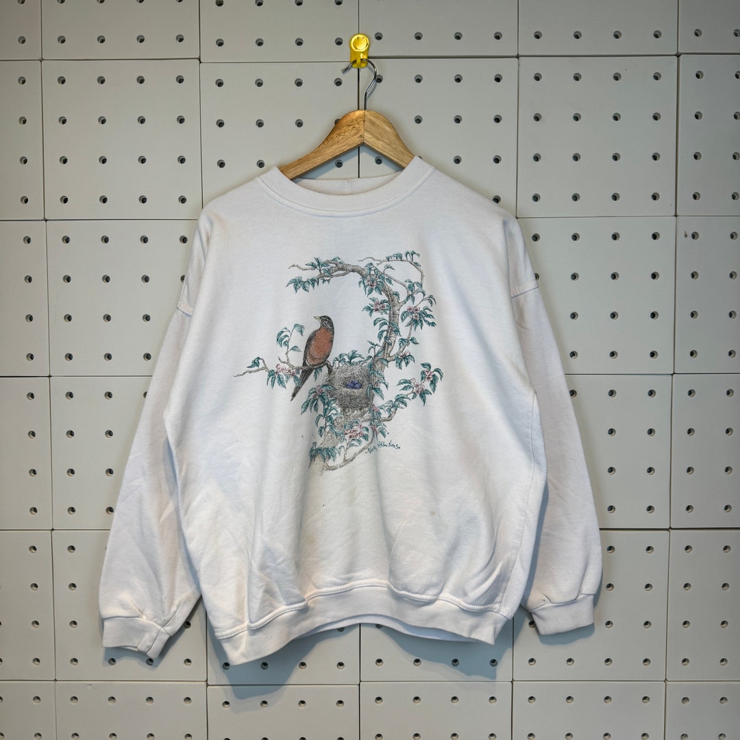 Vintage 90s Bird Sweatshirt Morning Sun Crewneck Whitetail Morning Sun