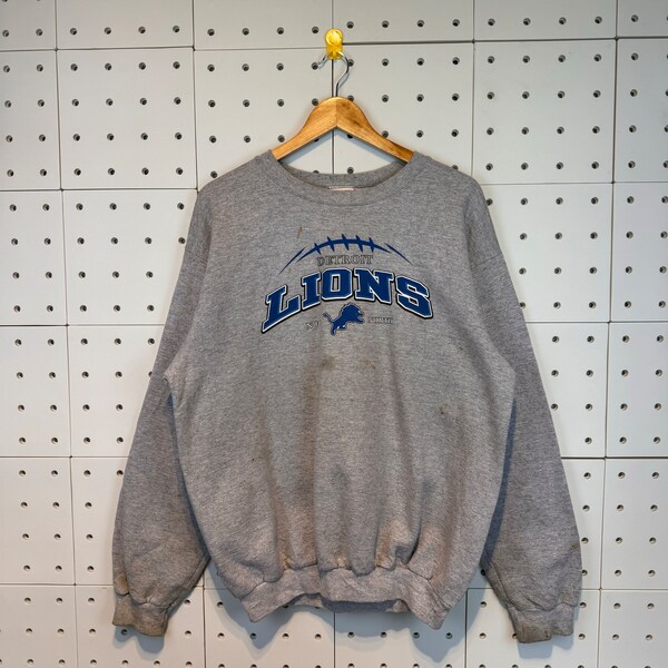 Logo Atheletic NFL Detroit Lions Sweatshirt, Men's Size L cotton gray type Vintage Second Hand main image 1
