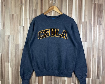 Vintage 90s CSU Los Angelas Sweatshirt: Printed Logo Pullover, Men’s Small