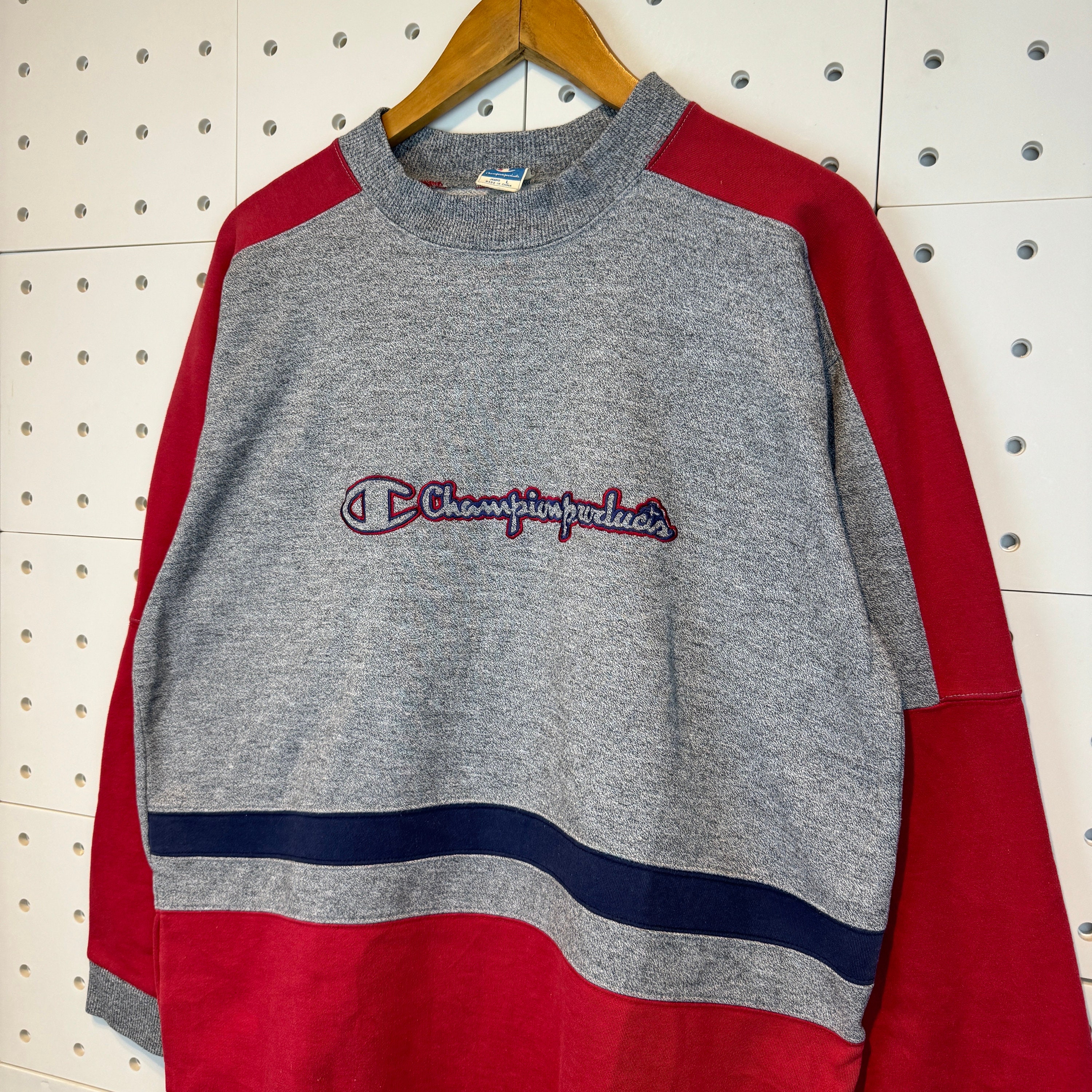 Vintage 90s Champion Reverse Weave Sweatshirt, Gray Pullover
