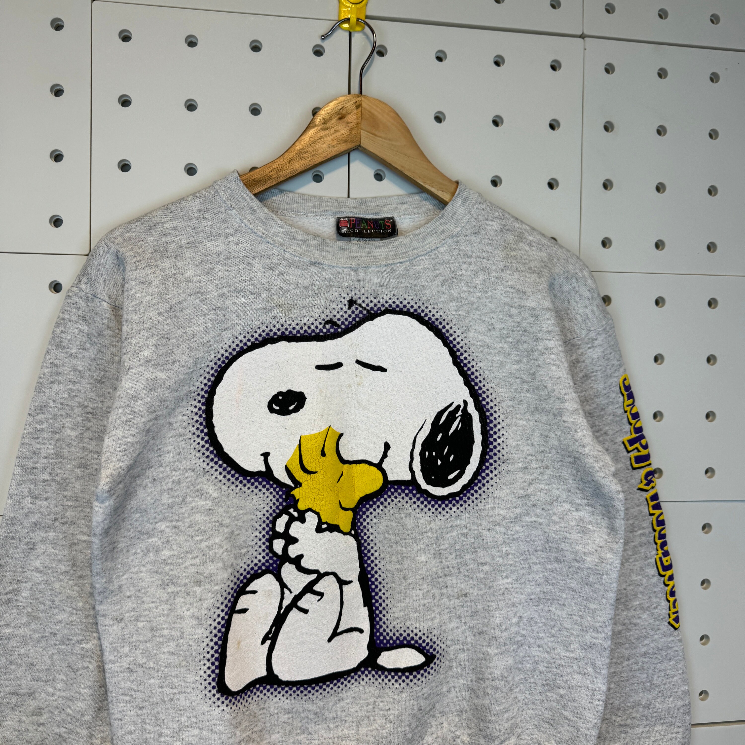 ⭐️珍品⭐️80s~90sEddieBauer snap sweat Vintage 90s Peanuts Sweatshirt Snoopy Peanuts Crewneck