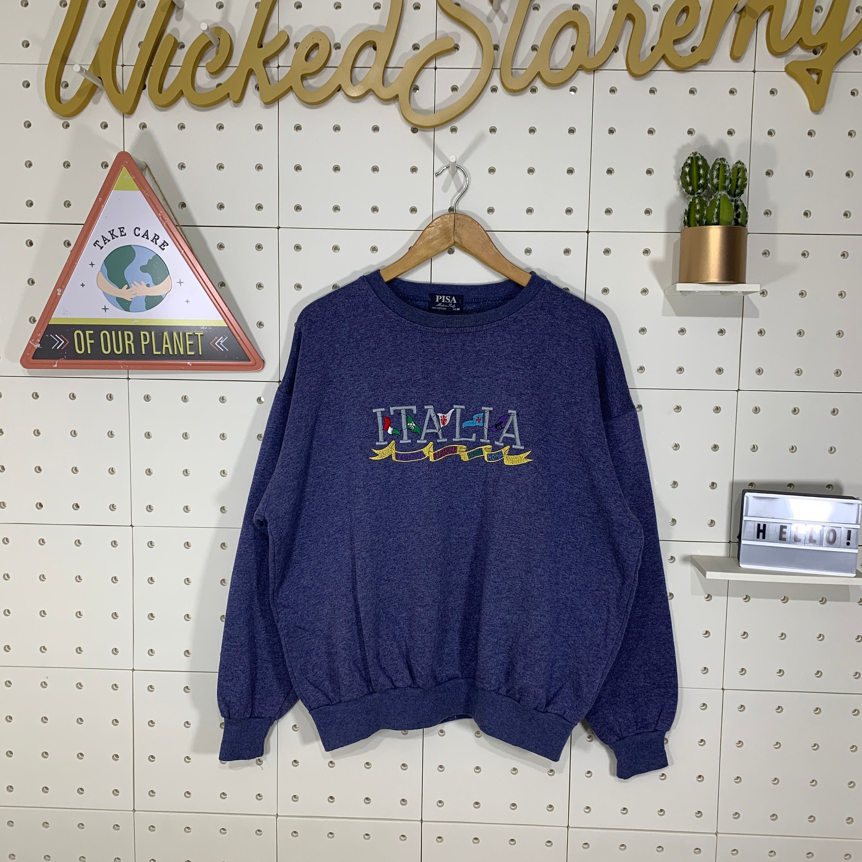 Vintage des années 80, Université de Pise, Pise, Pull ras du
