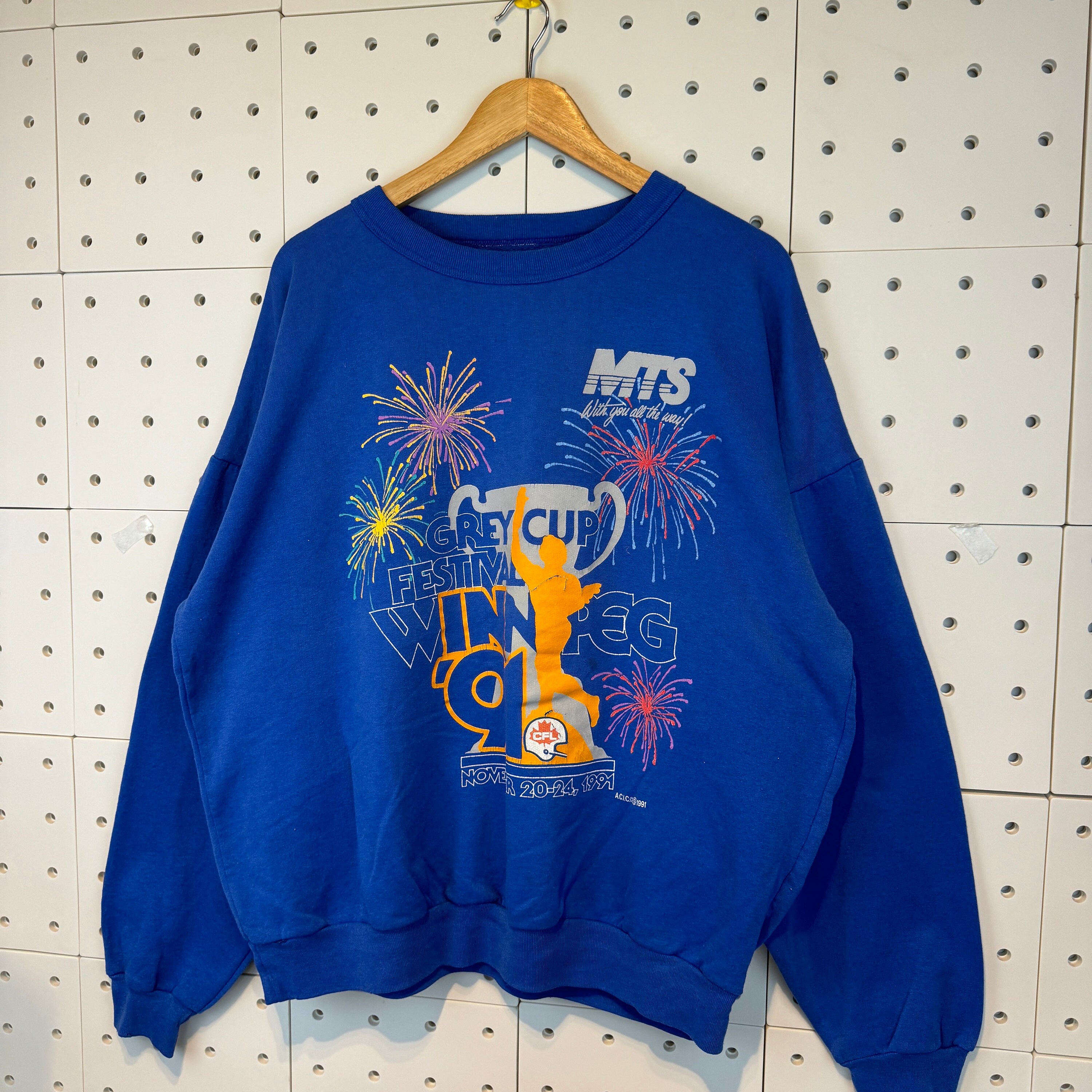 Vintage 1991 Grey Cup Festival Crewneck Sweatshirt Xlarge