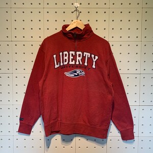 Vintage 90s Liberty University Baptist Sweatshirt Jumper Liberty
