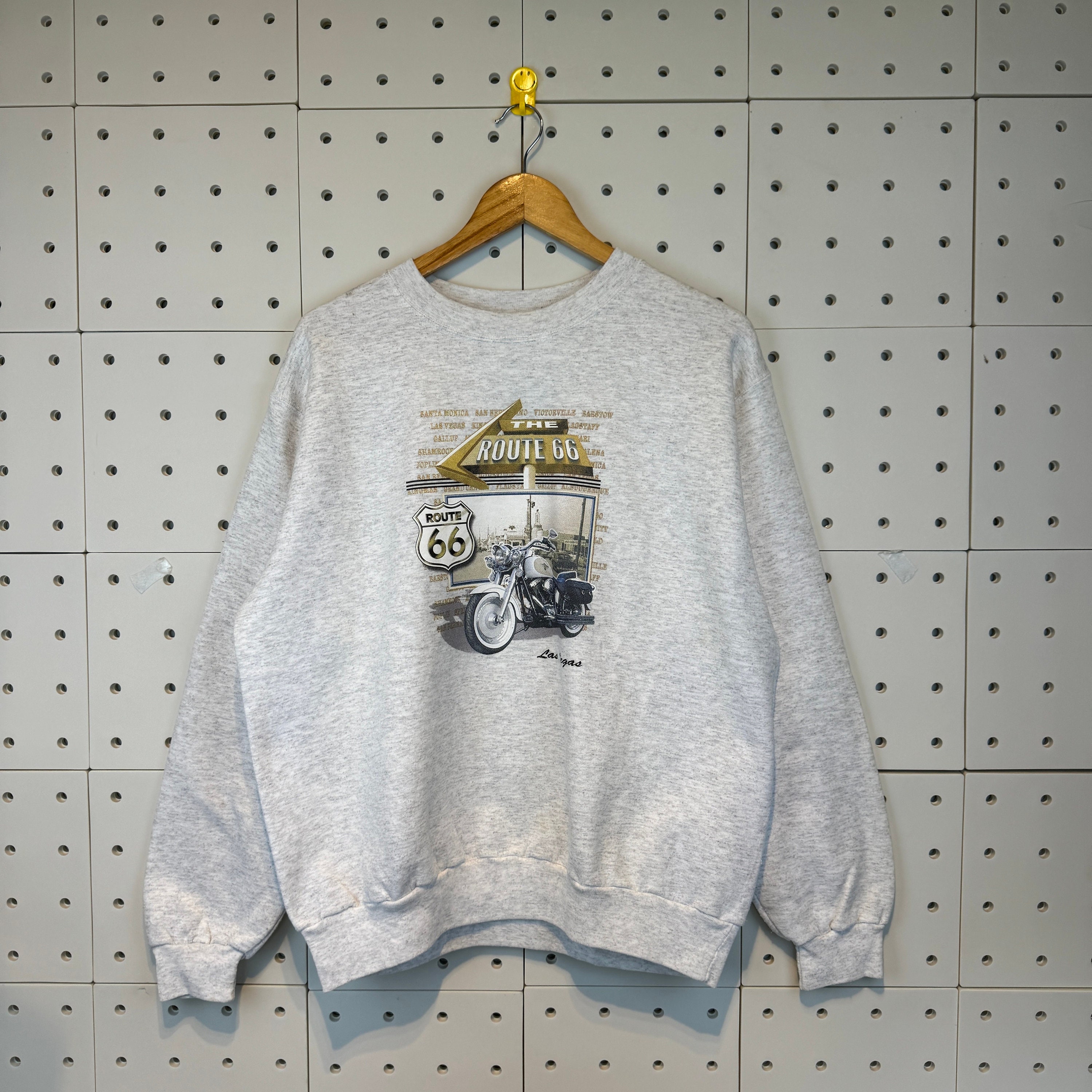 Vintage 90s the Route 66 Sweatshirt Last Vegas Crewneck the