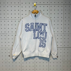 Felpa vintage anni '90 con mezza zip Saint Louis University