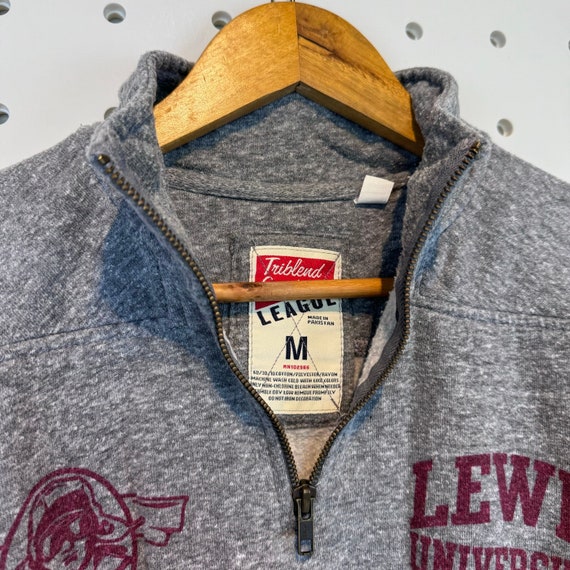 Vintage 90s Lewis University Half Zip Sweatshirt … - image 6