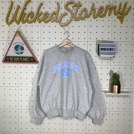 Vintage 90s University North Carolina Sweatshirt North Carolina Crewneck North Carolina Sweater University North Carolina Grey Size Large Etsy UK