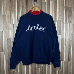 Vintage 90s Morning Sun Sweatshirt Morning Sun Crewneck Graphics Morning Sun Sweater Pullover Morning Sun Floral Bird Print Logo Blue Xlarge