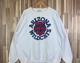 Vintage 90s Arizona Wildcats Basketball Sweatshirt - Distressed XL
