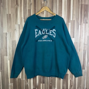 Vintage 1990 Starter NCAA Philadelphia Eagles Sweatshirt Crewneck Sweater Sportswear NFL Philadelphia Eagles Grey Large