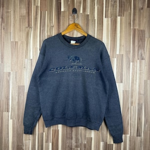 Vintage 90s Coleman USA Sweatshirt Coleman Crewneck Brand Pullover Jumper Size Medium Grey