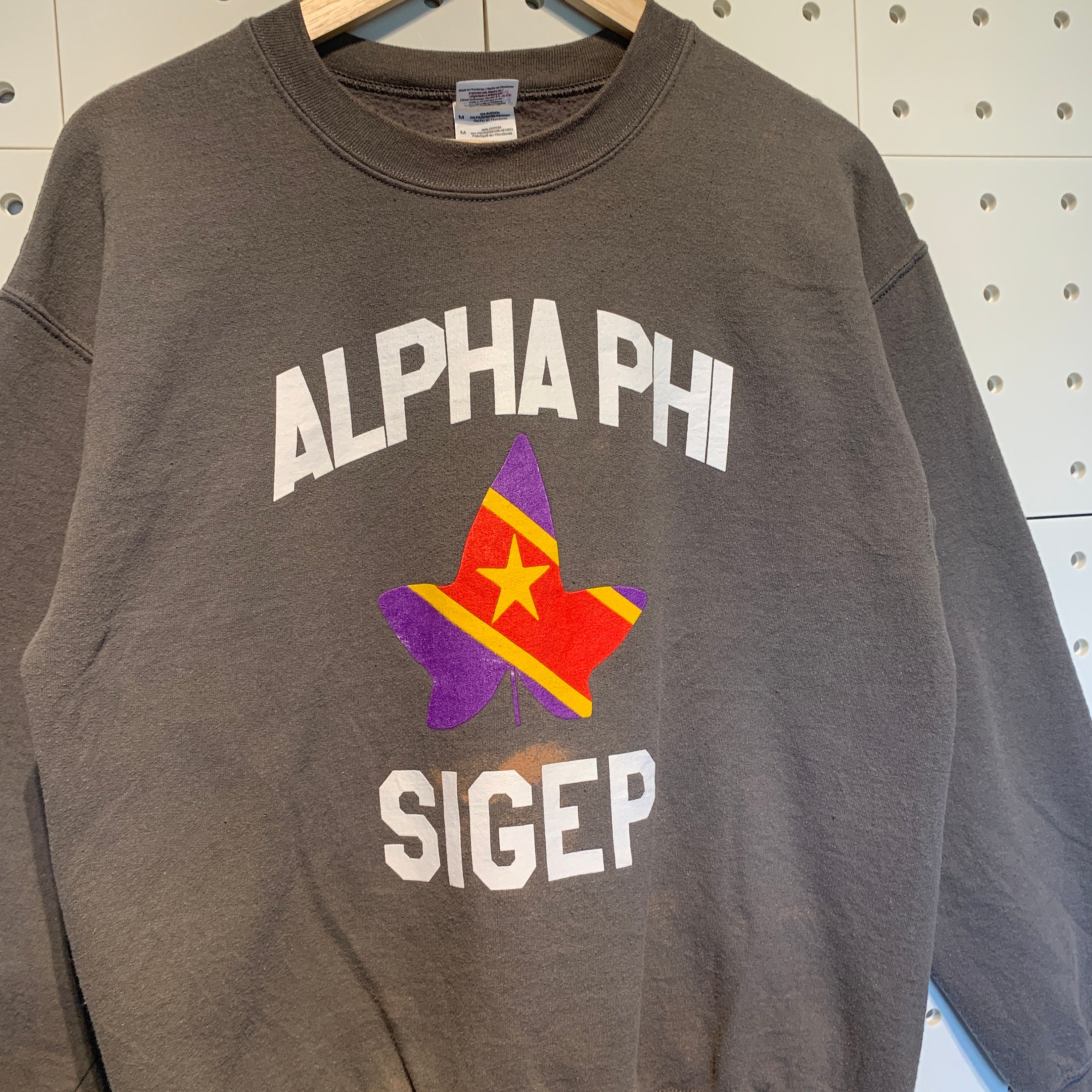 Vintage 00s Indiana University Sudadera Iup Crewneck Indiana Alpha Phi Sueter Indiana Dads Weekend Logo Gris Medio Etsy Mexico