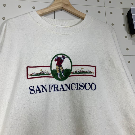 Vintage 90s San Francisco Golf Half zip Sweatshir… - image 5