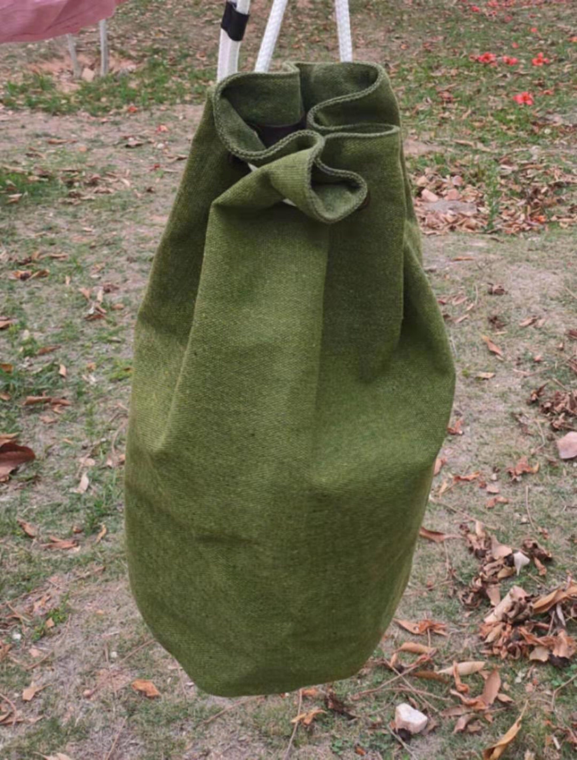 Leather Large Canvas Bushcraft Bag Canvas Foraging Pouch for Etsy