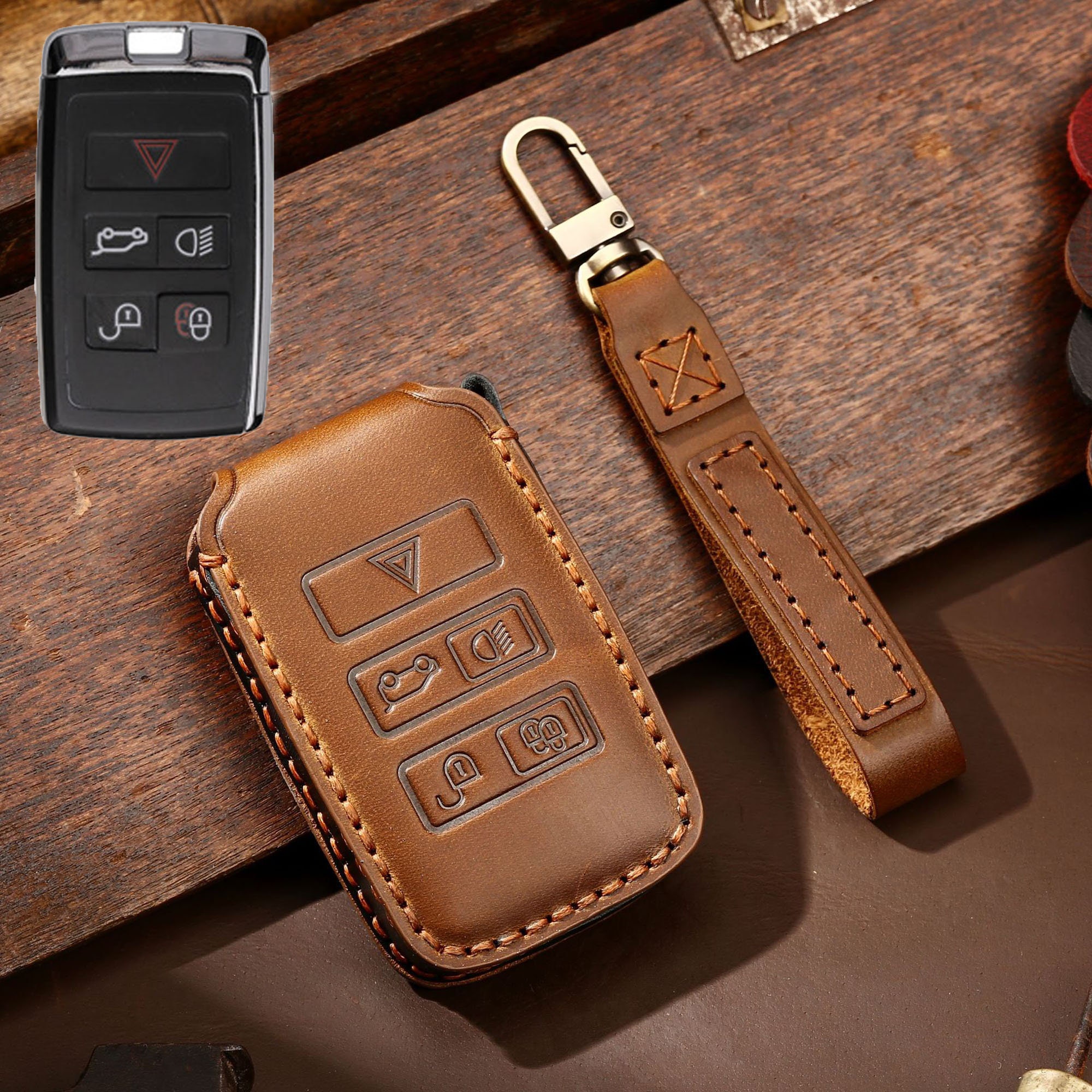kwmobile Schlüsseltasche Hülle für Land Rover Jaguar 5-Tasten Funk  Autoschlüssel, Schlüsselhülle TPU Autoschlüssel Cover