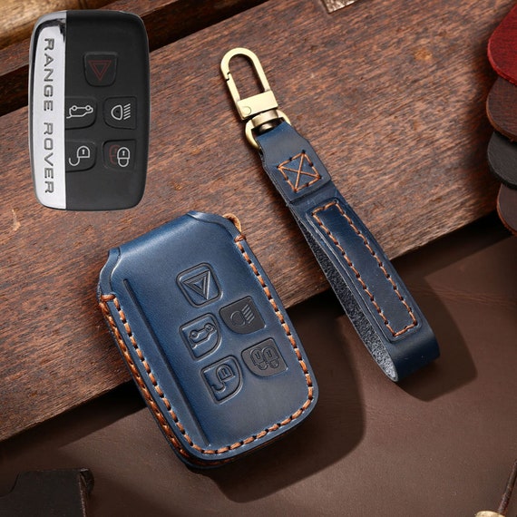 Handmade Leather Land Rover Car Key Cover Compatible With New Range Rover,  Discovery 5, Jaguar,key Fob Cover, Car Key Cover, Key Chain 