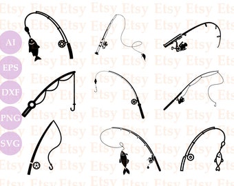 Download Fishing Poles Svg Etsy