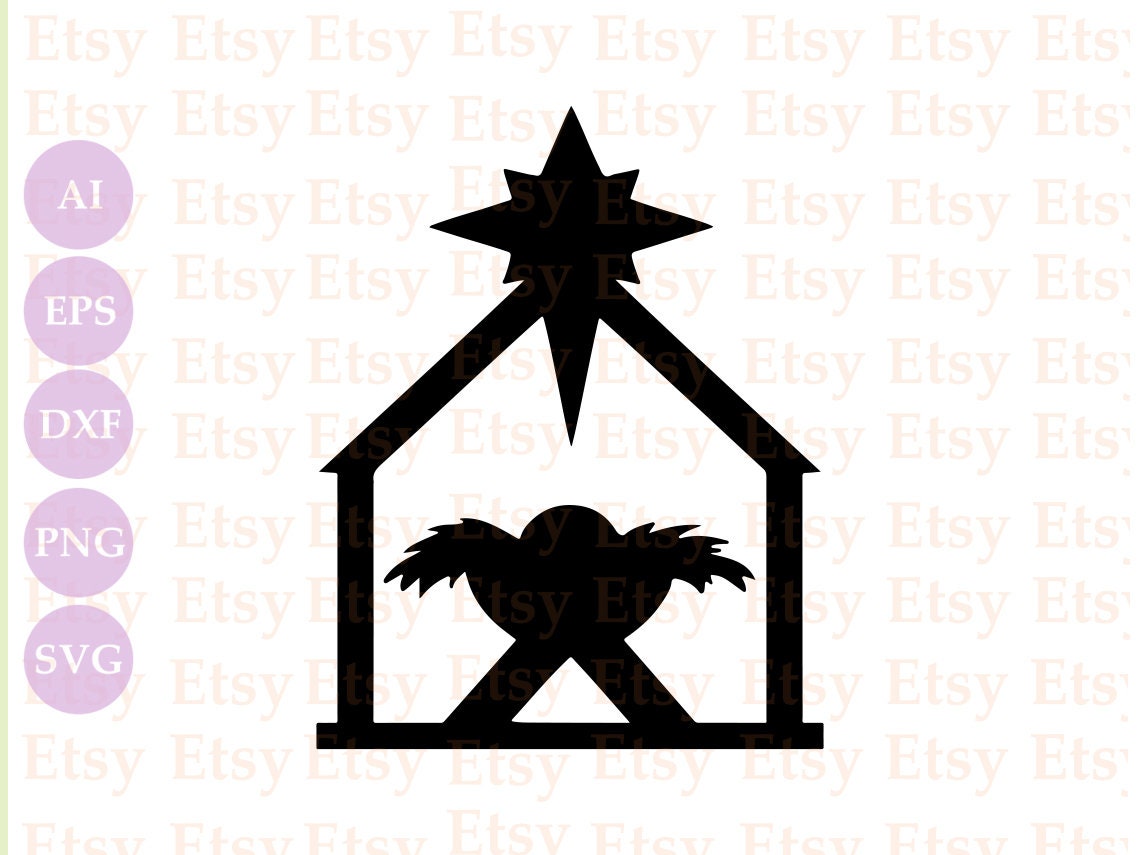 Manger SVG Nativity Svg Stable SVG Christmas Svg Nativity | Etsy