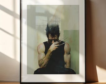 WOLVERINE - Lámina artística, póster de superhéroe (retrato)