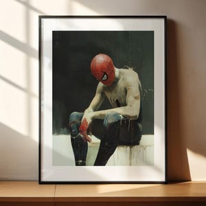 SPIDER-MAN - Art Print, Superhero Poster Portrait