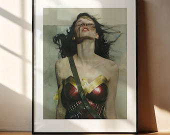 MUJER MARAVILLA - Lámina artística, póster de superhéroe