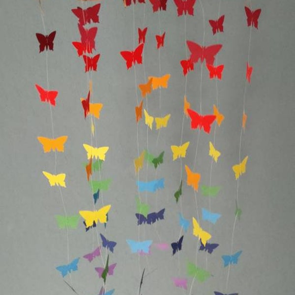 Baby Mobile Regenbogen Schmetterlinge Weidenkranz Butterfly