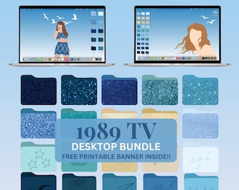 1989 TV Mac Folder Icons and desktop wallpapers bundle  |  Bundle Moodboard Desktop Icons macbook Icons and Wallpapers| Swiftie wallpaper