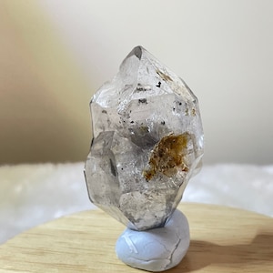 Pakistan Herkimer/Double terminated crystals with black and yellow inclusion/Specimen/Fenster Quartz
