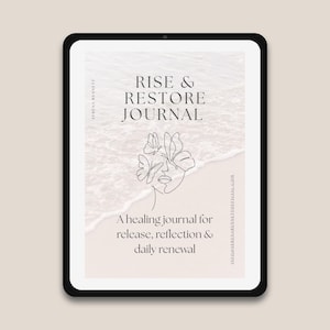Trauma-Informed Healing Journal | Rise & Restore Printable PDF, Grounding Toolkit, Emotional Check-In Wheel