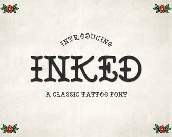 Tattoo Font, Tattoo Font For Cricut, Handwritten Font SVG, License Font SVG, Procreate Font