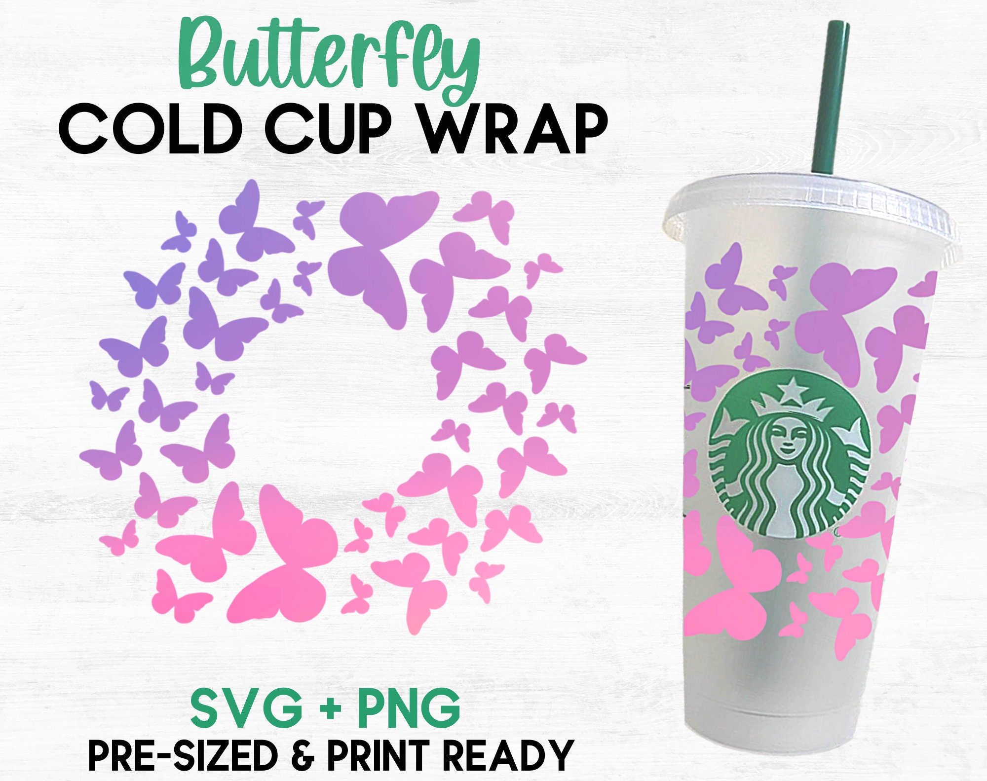 Butterfly Fields Starbucks Reusable Hot Cup – Twisted Magenta