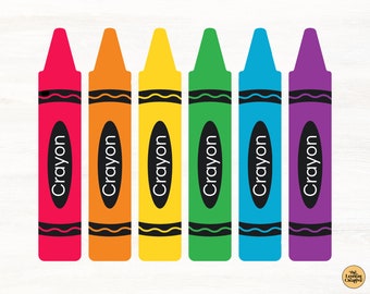 Crayons SVG, Teacher SVG Files For Cricut, Crayon SVG, Digital Download