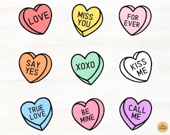 Valentines Day SVG Bundle, Heart Candy SVG Files For Cricut, Love SVG, Digital Download