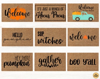 Fall SVG Bundle, Fall Doormat SVG Files For Cricut, Fall Svg, Thanksgiving SVG, Halloween Svg