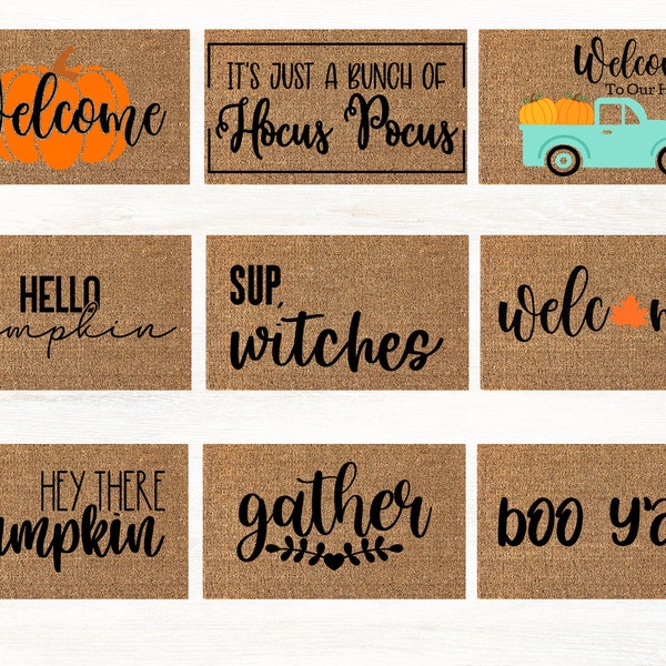 Fall SVG Bundle, Fall Doormat SVG Files For Cricut, Fall Svg, Thanksgiving SVG, Halloween Svg