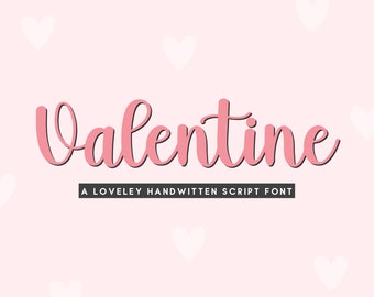 Valentine Font, Valentines Day Font For Cricut, Love Font SVG, Cricut Font SVG, Heart Procreate Font