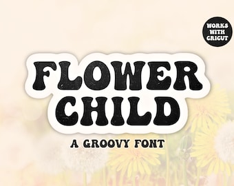 Retro Font, Groovy Font For Cricut, Vintage Font SVG, Cricut Font SVG, 60s Procreate Font