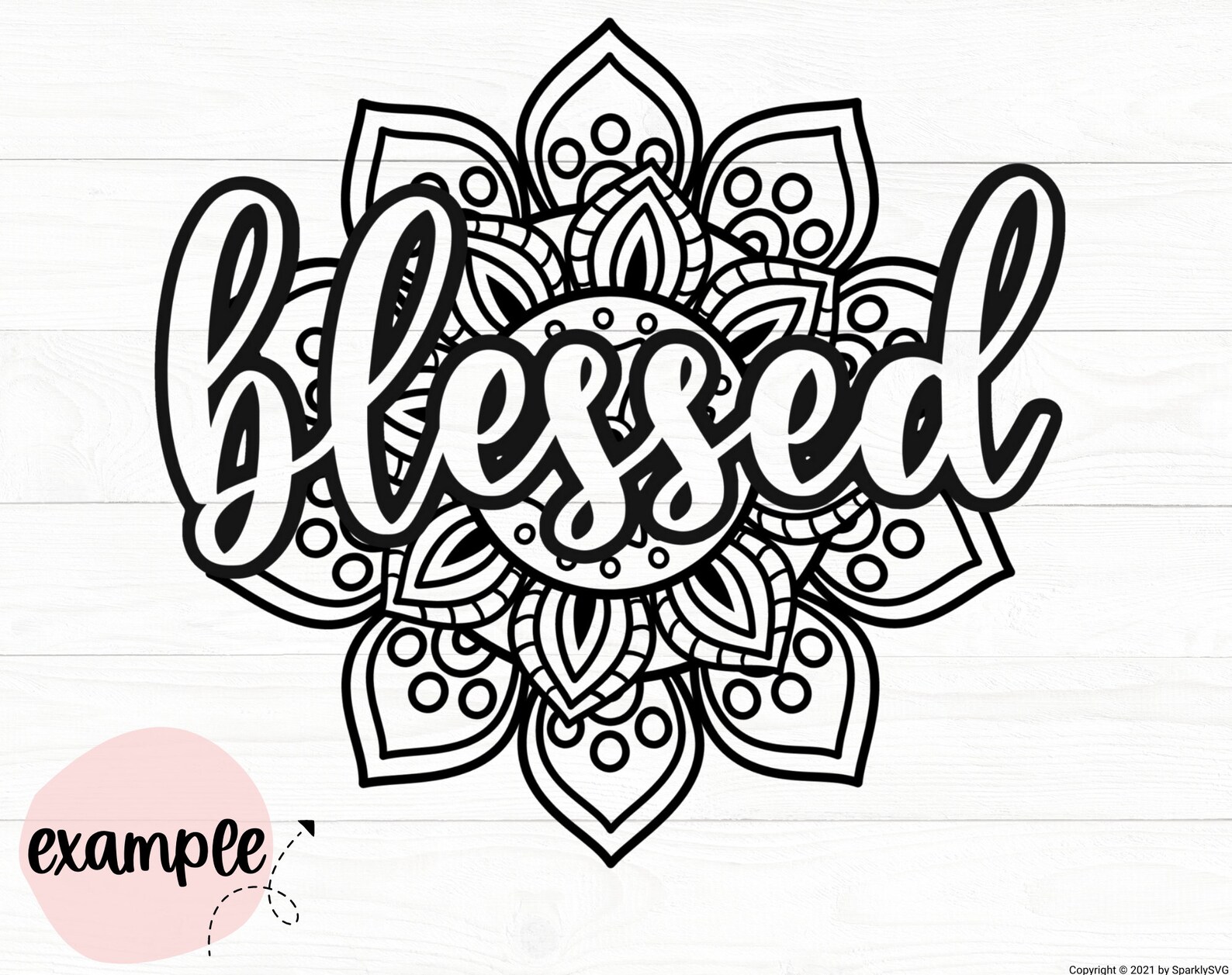 Blessed Mandala SVG Mandala SVG File For Cricut Mandala | Etsy
