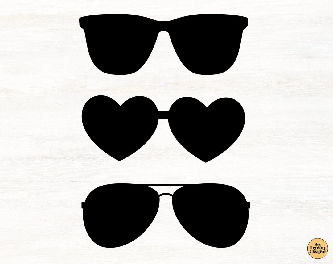 Sunglasses SVG Bundle, Summer SVG Files for Cricut, Heart Sunglasses