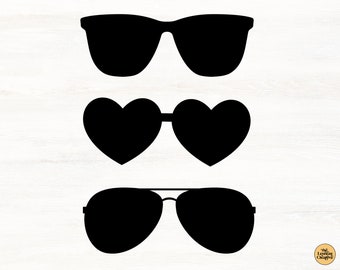 Sunglasses SVG Bundle, Summer SVG Files For Cricut, Heart Sunglasses SVG, Digital Download