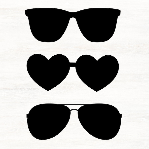 Sunglasses SVG Bundle, Summer SVG Files For Cricut, Heart Sunglasses SVG, Digital Download