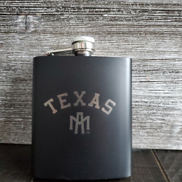 Aggie flask, personalized Aggie flask, Texas A&M flask, custom flask