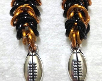 Handgeweven lichtgewicht oorbellen Cincinnati Football