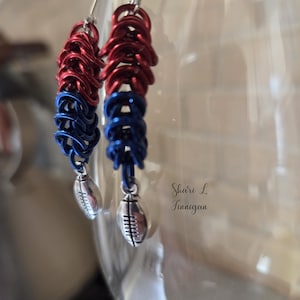 Buffalo Football Woven Metal Lightweight Earrings