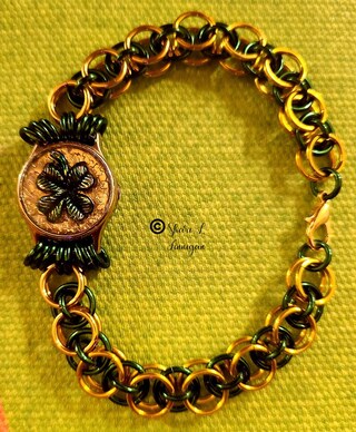 Bracciale Quadrifoglio Portafortuna LIKGREAT – Gioiello Irlandese In Acciaio Inox Per Donna