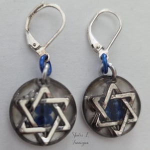 Jewish Star of David Stainless Steel Earrings
