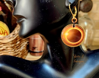 Solar Eclipse Lightweight Earrings, 2024