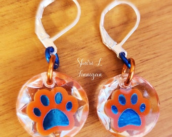 Chicago football lightweight paw earrings