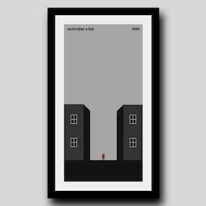 Schindler&#39;s List (1993) Minimalist Film Poster | Digital Download